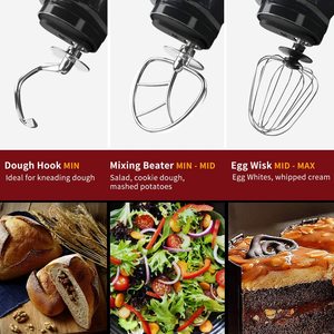 Máy Trộn Thức Ăn Gia Dụng Bằng Điện, Máy Trộn Bột Có Đầu Nghiêng, Bằng Thép Không Gỉ - Product Image 3