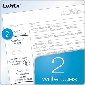 8-1/2X11-3/4 Notas de columna de señal <span class=keywords><strong>y</strong></span> sección de resumen 50Letter-Trim Hojas perforadas Regla Bloc de notas con reglas legales - Product Image 5