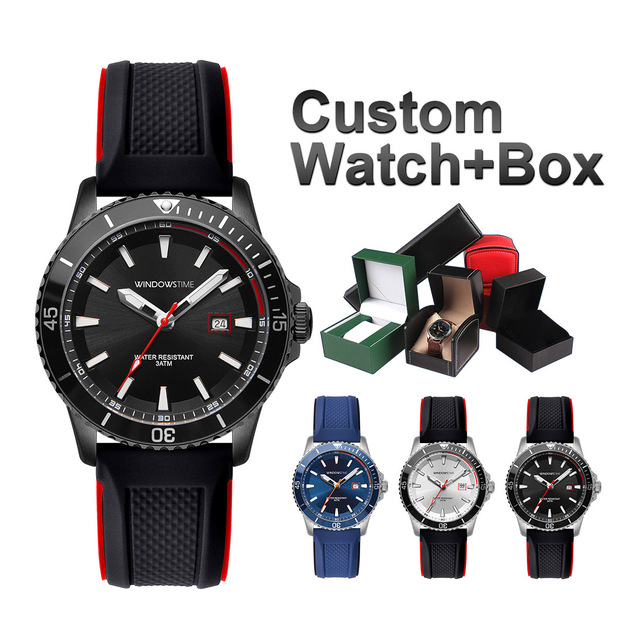 Luxury High Quality Stainless Steel Japan Miyota Movement Quartz Date Simple Pointer Dial Waterproof Men's Watch