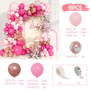 Ensemble de chaînes de ballons rose rouge rose pour Halloween fêtes de Pâques mariage et <span class=keywords><strong>anniversaire</strong></span> pour l'aménagement de la chambre décorations en arc ouvert - Product Image 6