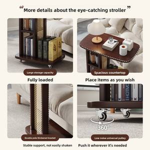 Tavolino da Caffè in Bambù Rimovibile dal Design Moderno e Minimalista, Multiuso per Soggiorno, Camera da Letto, Casa in Affitto - Product Image 5