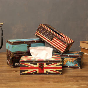 Boîte à mouchoirs de style britannique Master Gu, mouchoirs à tirer, pour voiture, salon, portable - Product Image 1