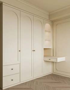 Luxury Modern MDF Door Wardrobes Custom Size Cloakroom Dressing <b>Table</b> with Easy Assembly for Home Bedroom Use - Product Image 2