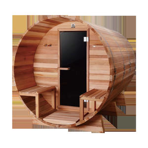 Sauna a Botte per Esterni in Legno Massello di Cedro Rosso, Riscaldamento a Vapore, Impermeabile, Anticorrosione, per Hotel e Resort di Lusso, Guangdong - Product Image 1