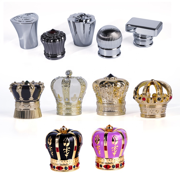 Custom Logo Creative Perfume Bottle Lid Cover Fragrance Cap Luxury Creative Universal Fea 15 Mm Zamac Metal Perfume Bottle Cap