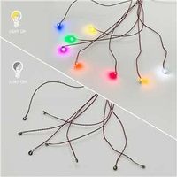 Lot de 10 mini-lampes LED à points pour blocs de construction - Bleu, alimentées par USB, accessoires d'éclairage DIY, effet lumineux, thème animaux et nature