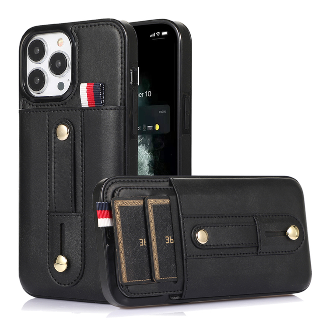Factory Wholesale Multi Function Leather Wallet Phone Case With Holder for iPhone 14 15 Pro Max