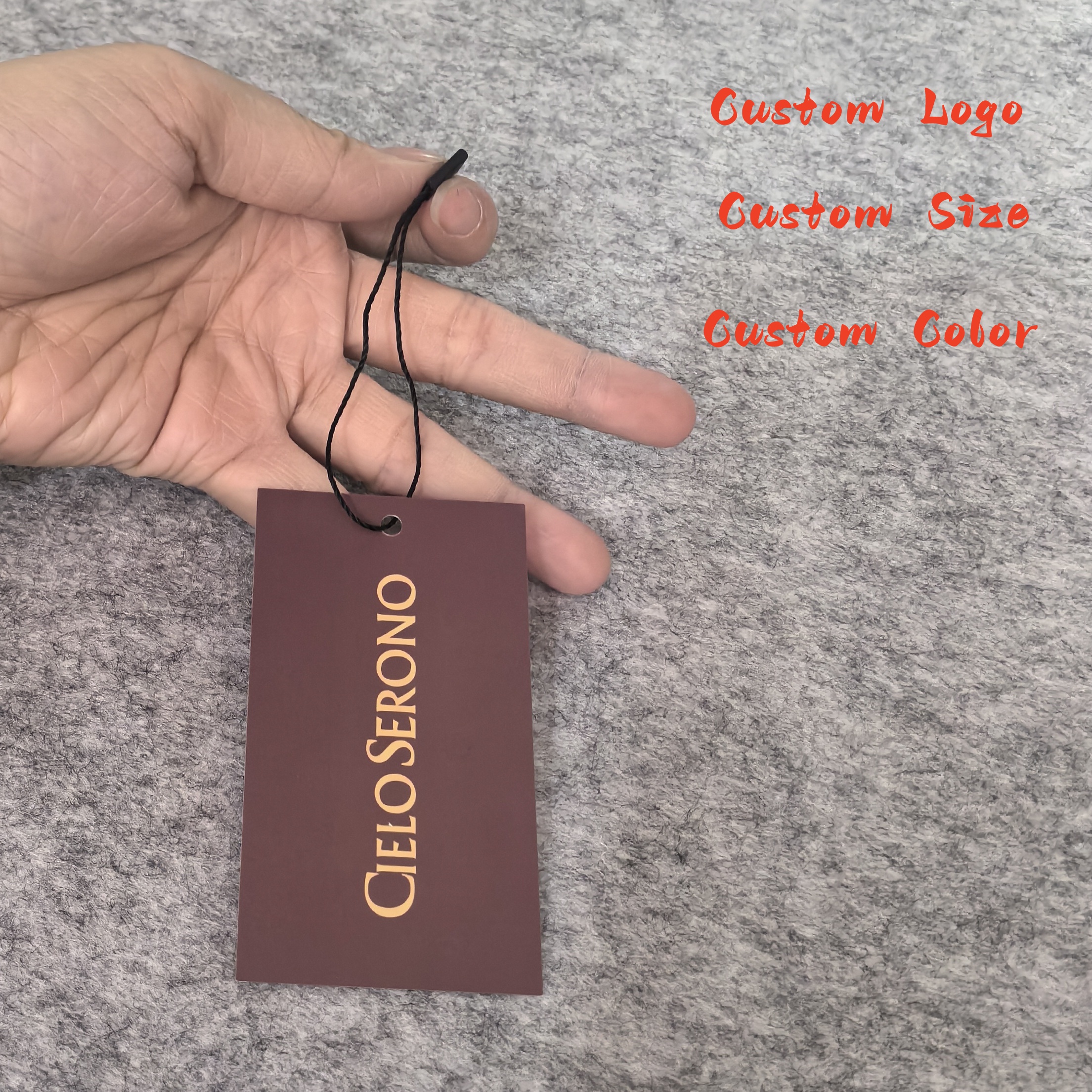 Recyclable Custom Private Brand Logo Clothing Tags for Clothes Price Tag Price Label Hang Tag With String