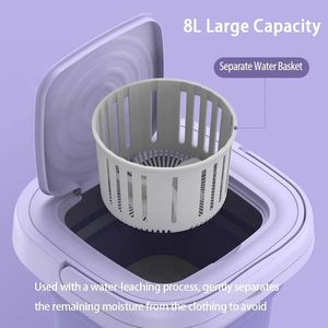 Fashion Rechargeable <b>Mini</b> Skin-friendly 8L Large Folding Portable Capacity Separate Water Basket Washing Machine <b>Mini</b> Skin-frien - Product Image 5
