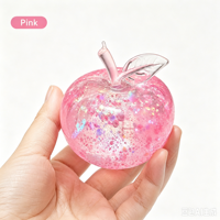 Jouet anti-stress souple en forme de grosse pomme brillante, sensation crémeuse, fait main, à presser