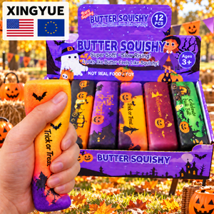 XINGYUE Set di Giocattoli Antistress a Lenta Risalita per Halloween, Personalizzabili con Logo, Giocattoli Squeezable a Forma di Burro - Product Image 1