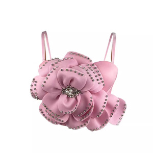 Top Halter Sexy de Moda para Mujer con Diseño Premium de Espina de Pescado, Multicapas y Cuentas Grandes - Product Image 3