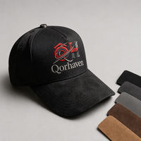 Casquette de baseball classique personnalisée à 5 panneaux en daim avec visière incurvée, unisexe, pour adultes, toutes saisons, tissu courant, pour le sport et les activités de plein air