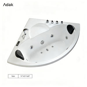 Bañera de Hidromasaje Acrílica de Esquina para Adultos con Diseño Empotrado - Product Image 5