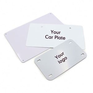 Plaques d'immatriculation de voiture en aluminium personnalisées par sublimation, taille sur mesure, États-Unis et Canada, 15 x 30 cm, étiquettes métalliques blanches, thème lettres pour souvenirs - Product Image 1