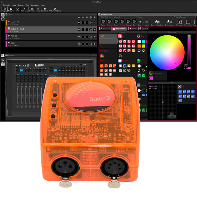 Sunlite2 FC+ DMX Controller Computer Light Console DMX Controller DMX512 Console