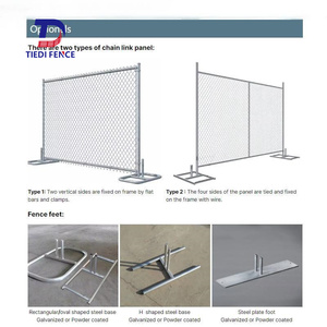 Panel de Cerca de Alambre Galvanizado Desmontable de 4 pies <span class=keywords><strong>x</strong></span> 10 pies, Valla Temporal Portátil para Construcción - Product Image 5