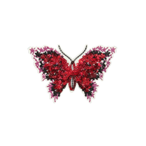 Tùy Chỉnh Bướm Phim Hoạt Hình Logo Thêu Sắt Trên Các Bản Vá Lỗi 3D Trái Tim <span class=keywords><strong>Sequin</strong></span> Bling Đính Twill Hình Trái Tim Thêu Các Bản Vá Lỗi - Product Image 1