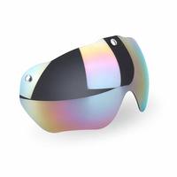 Lensa Visor Pengganti Helm OEM 4 Jenis Abu-abu Kuning Bening Warna-warni Magnetik Snap-On Bersepeda Seluncur Cepat Grosir