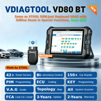 Herramienta de Escaneo para Autos VD80BT 2026, Escáner OBDII Completo, Más de 42 Funciones de Reinicio, Herramienta Bidireccional OBD, Programador de Llaves, Similar a XTOOL D8W, Disponible en Almacén de EE. UU.