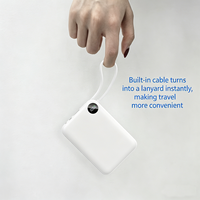 Batterie externe intelligente ultra-fine et légère de 20000 mAh avec câble USB-C intégré, autorisée en avion, avec logo personnalisé