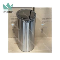 DB-65A 30L 8 Gal poubelle biseautée avec couvercle pivotant poubelle moderne commerciale pour centre commercial hôpital poubelle couvercle rabattable