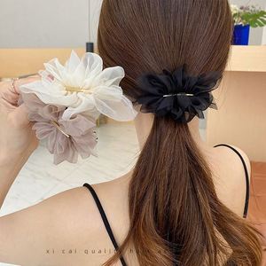 Super Fairy Chiffon Flower Hair Pin Female Summer Ponytail <b>Clip</b> Fabric <b>Bow</b> Spring Hair <b>Clips</b> for Girls - Product Image 5