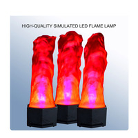 Lumière LED à flamme simulée en tissu de soie, 1,5 m, rouge, avec double souffleur, pour scène DJ, discothèque et événements festifs