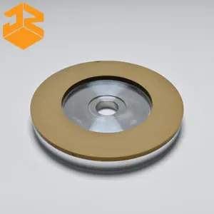 Roda gelas keramik tipe 6a2, roda gerinda berlian vitrifikasi untuk mengasah Cvd Pcd Pcbn 150mm 125mm kotak kayu logam