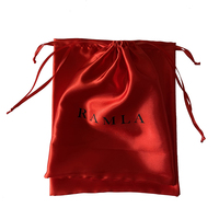 Sacs de rangement pour traitement des cheveux en satin 25x30cm de luxe avec logo personnalisé sacs à poussière en satin pour fer à friser