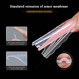 Nuevo Kit <span class=keywords><strong>de</strong></span> 140 <span class=keywords><strong>Uñas</strong></span> Postizas <span class=keywords><strong>de</strong></span> Cristal con Borde <span class=keywords><strong>de</strong></span> Mariposa, Moldes Duales para <span class=keywords><strong>Uñas</strong></span> Acrílicas, Práctica <span class=keywords><strong>de</strong></span> Extensión Rápida, Herramienta Reutilizable para Moldear <span class=keywords><strong>Uñas</strong></span> - Product Image 3