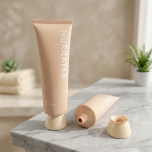 Crème éclaircissante pour le visage 120g Tube orange mat avec bouchon à vis subuliforme Emballage cosmétique pour soins personnels - Product Image 2