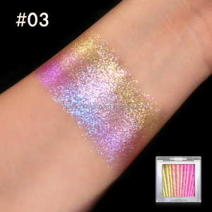 Palette d'ombres à paupières pressées super scintillantes Fairy, marque privée, vente en gros, beauté des yeux, ombre à paupières changeante de couleur, nuances duochrome - Product Image 3