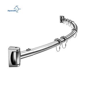 Tiges <span class=keywords><strong>de</strong></span> <span class=keywords><strong>douche</strong></span> en acier inoxydable à arc arrondi, Chrome exquis, réglables, personnalisées pour <span class=keywords><strong>baignoire</strong></span> - Product Image 1