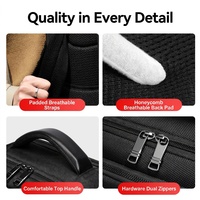 Sac à dos unisexe pour ordinateur portable, fermeture éclair en nylon, grande capacité, léger, résistant aux éclaboussures, pour les voyages d'affaires