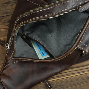 Bolso de Pecho Andong para Hombre, Mochila de Cuero Vacuno Genuino, Bolso de Mano Retro para Negocios, Gran Capacidad, Bolso Bandolera para Exteriores - Product Image 5
