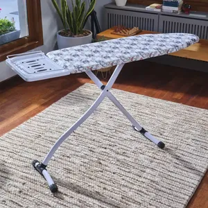 Type debout innovant planche à repasser pliable support en acier réglable panneau de tissu essentiel pour les soins des vêtements de garde-robe à la maison - Product Image 1