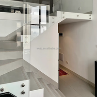 Escaliers droits à double poutre au design moderne personnalisé pour villa, appartement, hôtel, caractéristique décorative durable