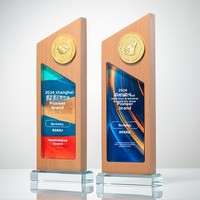 Trophées en bois massif personnalisés Distribution de la marque Réunion annuelle Plaque de gravure pour employés exceptionnels