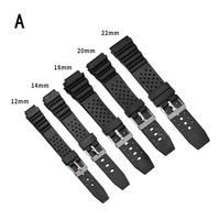 12mm 14mm 16mm 18mm 20mm 22mm Bracelet de montre en PVC pour Casio Sport Plongée Bracelet de remplacement Bracelet Bracelet