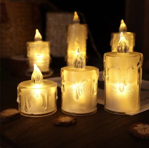 Acrylique Transparent Cristal Larmes Creative Festival Atmosphère Décoration LED <span class=keywords><strong>Petite</strong></span> <span class=keywords><strong>Bougie</strong></span> Électronique Thé Cire Lampe - Product Image 1