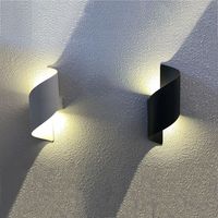 Lampe murale en forme de S 12W, style européen, étanche, LED, lumière murale extérieure IP65, lampe moderne, lampe murale LED