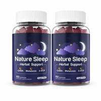 Gummies véganes pour le sommeil avec mélatonine, GABA et 5-HTP, sans sucre, complément alimentaire à base de plantes, vente en gros