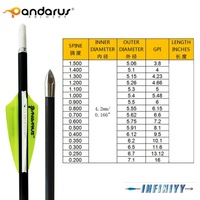 SPG Tir à l'arc 4.2mm Pur Carbone Flèche Traditionnel Classique Arc À Poulies Longbow Rectitude 0.003 Compétition Pratique Accessoires