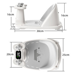 Chaise de bain pliante portable pour enfants <span class=keywords><strong>avec</strong></span> thermomètre Support de <span class=keywords><strong>baignoire</strong></span> stable anti-dérapant Siège de bain pour bébé nouveau-né - Product Image 2