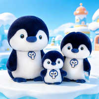 Peluche pingouin mignon bleu marine, jouet en peluche doux, personnage marin pour la vente en gros aux détaillants et au marché de la revente