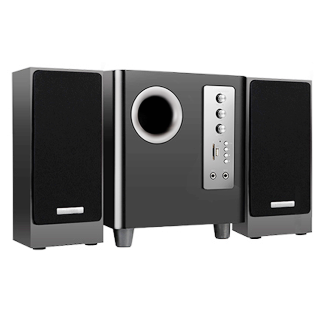 AudioC3 100 Watt Home Theater Bookshelf Speakers Hi-Res Audio With Deep Bass Response Dolby and DTS Surround Wall-Mountable Pair
