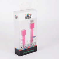 Boîtier de téléphone personnalisé, écouteurs, chargeur d'écouteurs, articles de données, boîte pliante en plastique PVC PET transparent