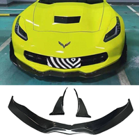Lèvre avant en fibre de carbone véritable C7 avec canards pour Chevrolet Corvette C7 Z06 2014-2019