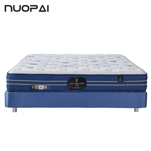 Bedroom furniture the best mattress bamboo fabric euro top natural latex spring coils king bed mattress matelas colchon in a box